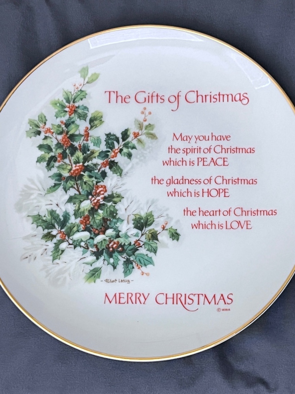 Christmas Floral Series Commemorative Edition Genuine Porcelain, Robert Laessig